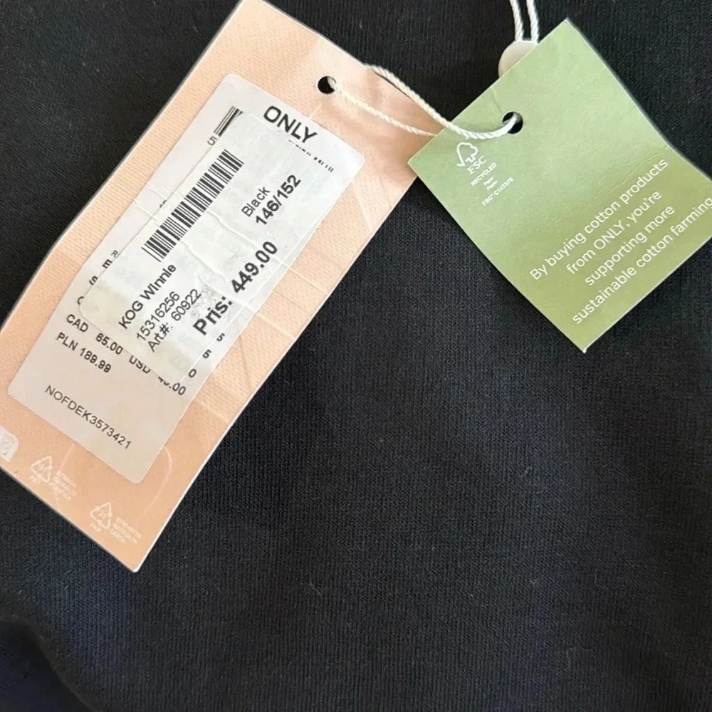 ONLY cotton black sweatshirt size Small and NWT - Picture 3 of 6
